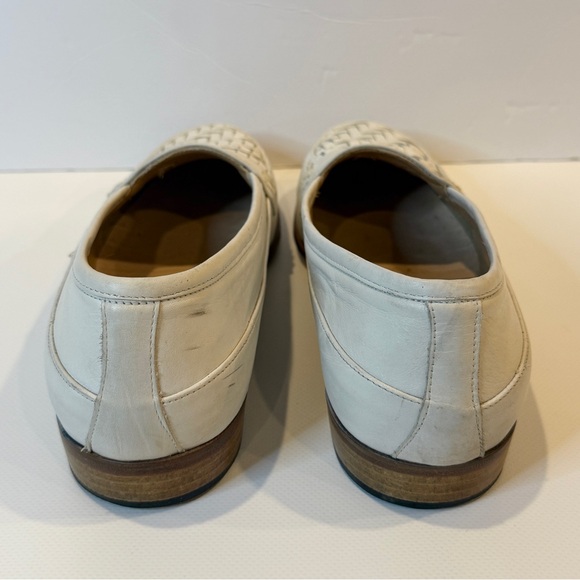 Christian Dior White Woven Leather Loafers for Men